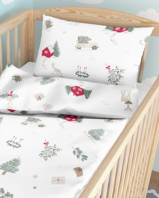Bettwäsche für Babybetten aus Baumwolle - Traditionelle Weihnachten (Ausland)