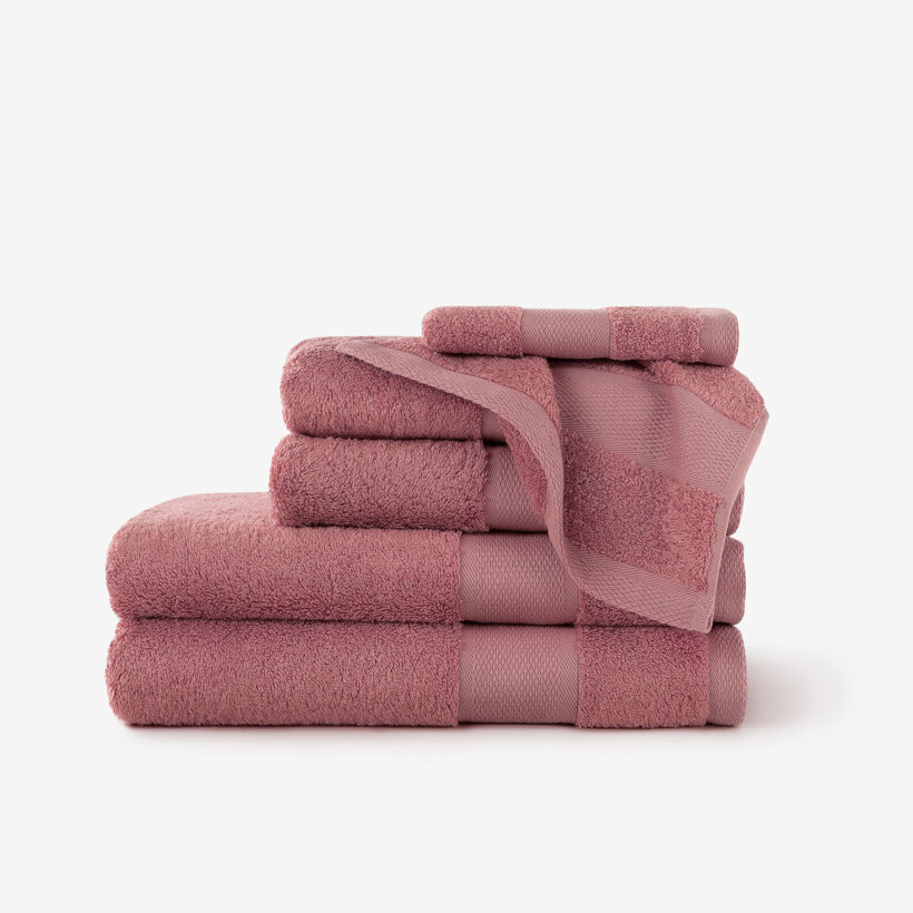 Bambus-Handtuch/Badetuch - burgunderrosa