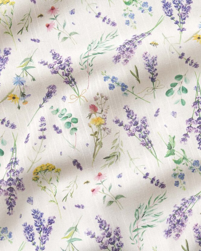 Dekorativer Stoff Valencia - Lavendelgarten