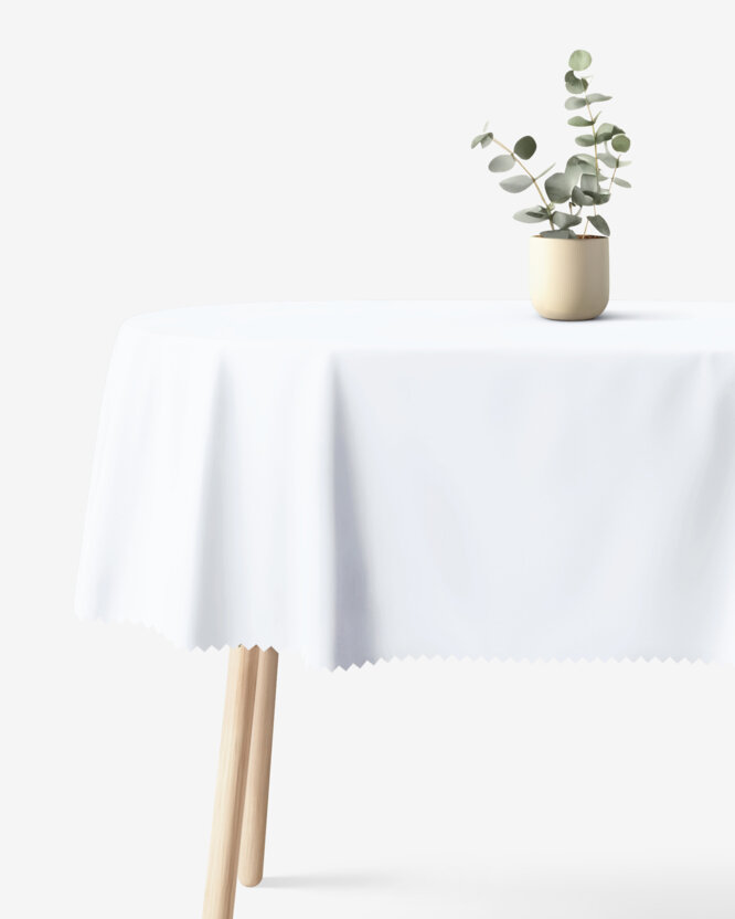 Ovale Tischdecke - weiß