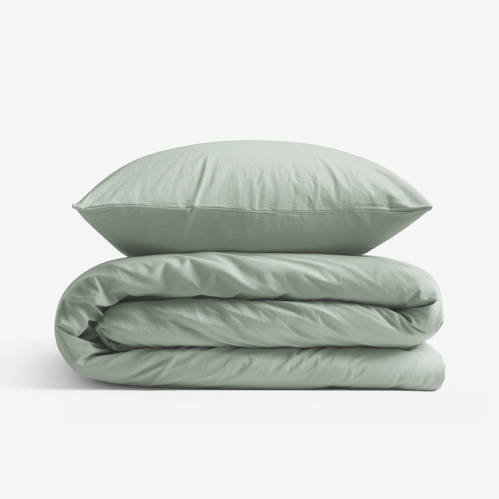 Bettwäsche aus Baumwolle - Salbeigrün