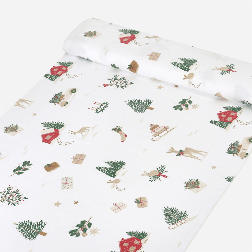 Flanellstoff - Traditionelle Weihnachten