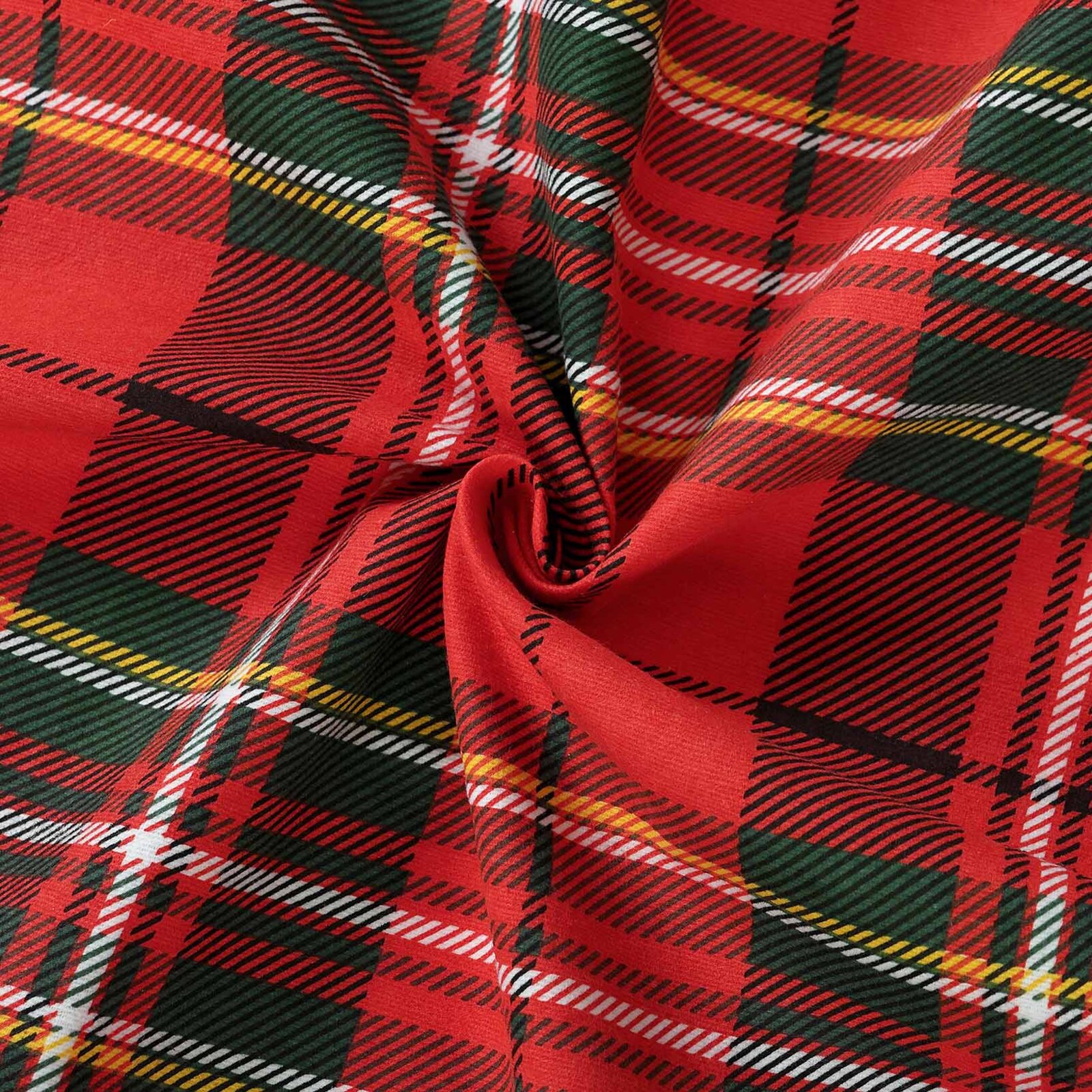 Weihnachtlicher Flanellstoff - rotes Karo