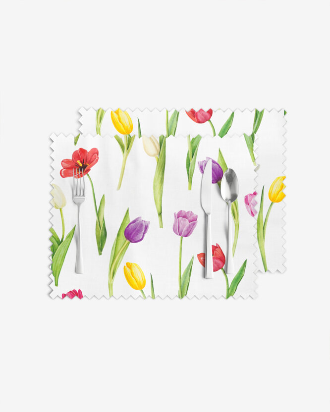 Teflon-Tischset - Bunte Tulpen - 2 Stück
