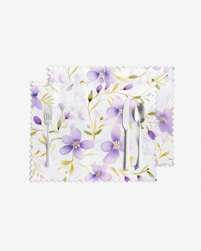 Tischset Teflon - Veilchenblüten - Set 2 Stück