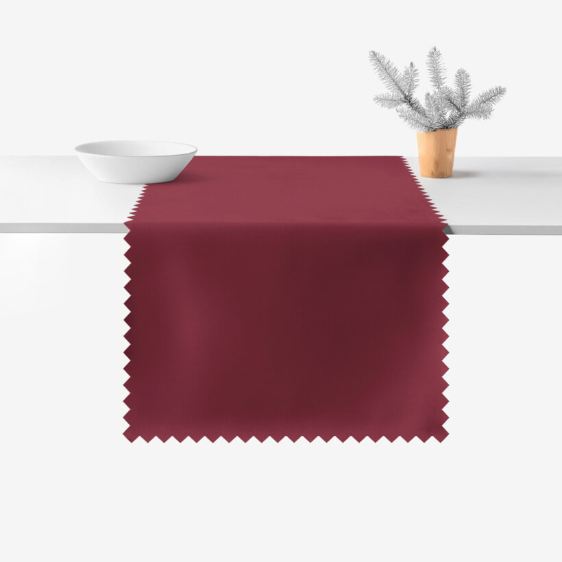Weihnachtlicher Teflon-Tischläufer - bordeauxrot
