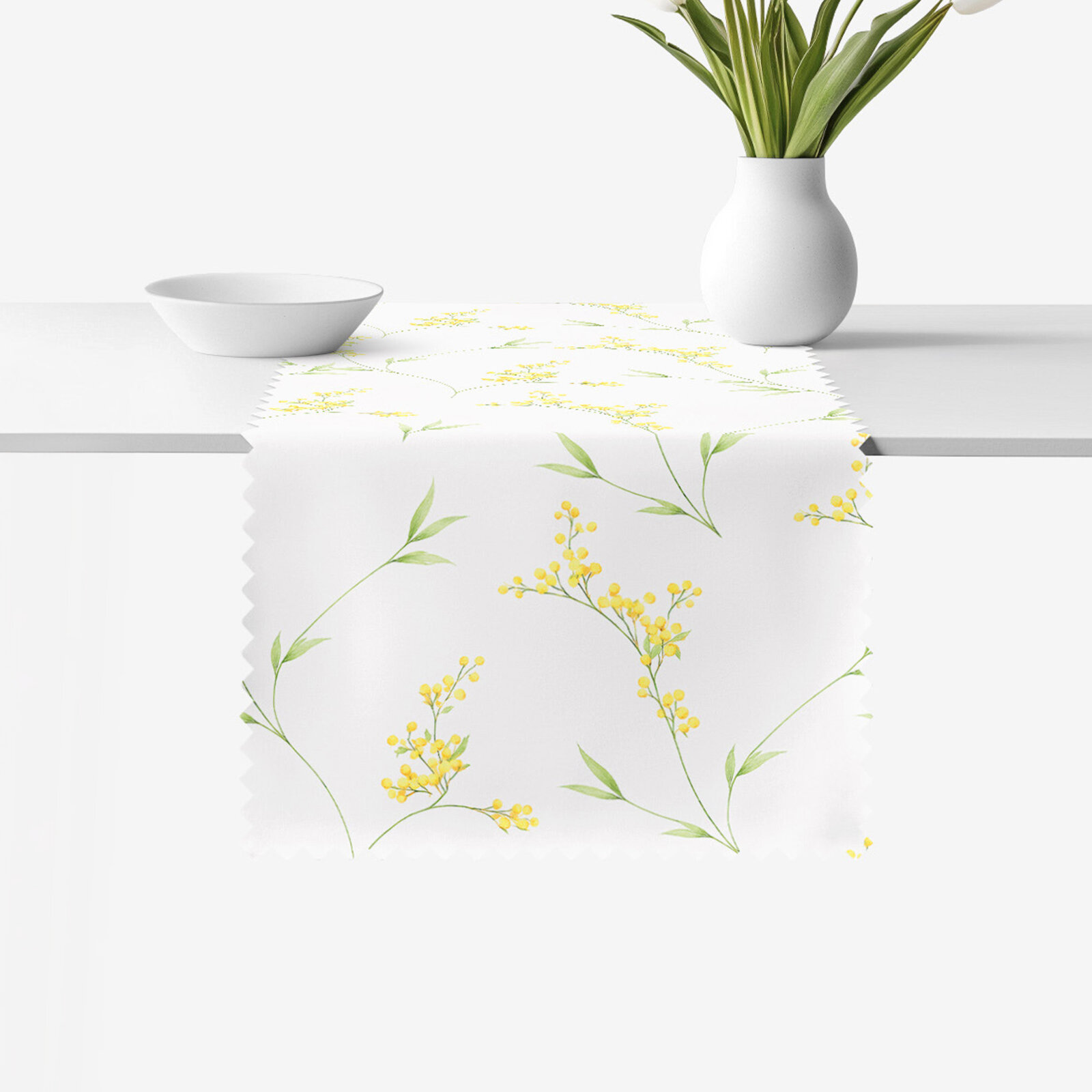 Teflon-Tischläufer - Mimosenblüten