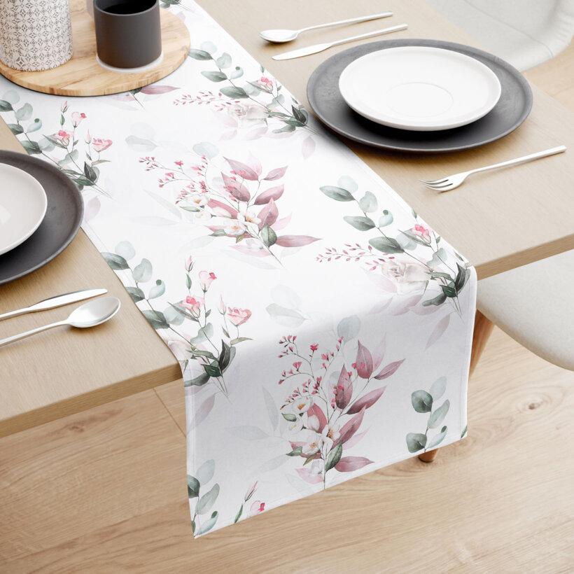 Tischläufer aus 100% Baumwolle Deluxe - zarte Rosen
