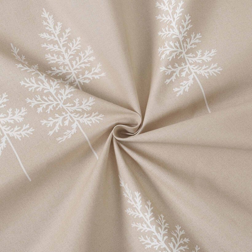 Weihnachtlicher Baumwollstoff - Nordische Tannenbäume