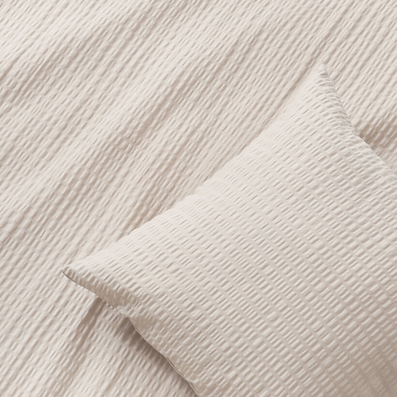 Seersucker-Kissenbezug - latte