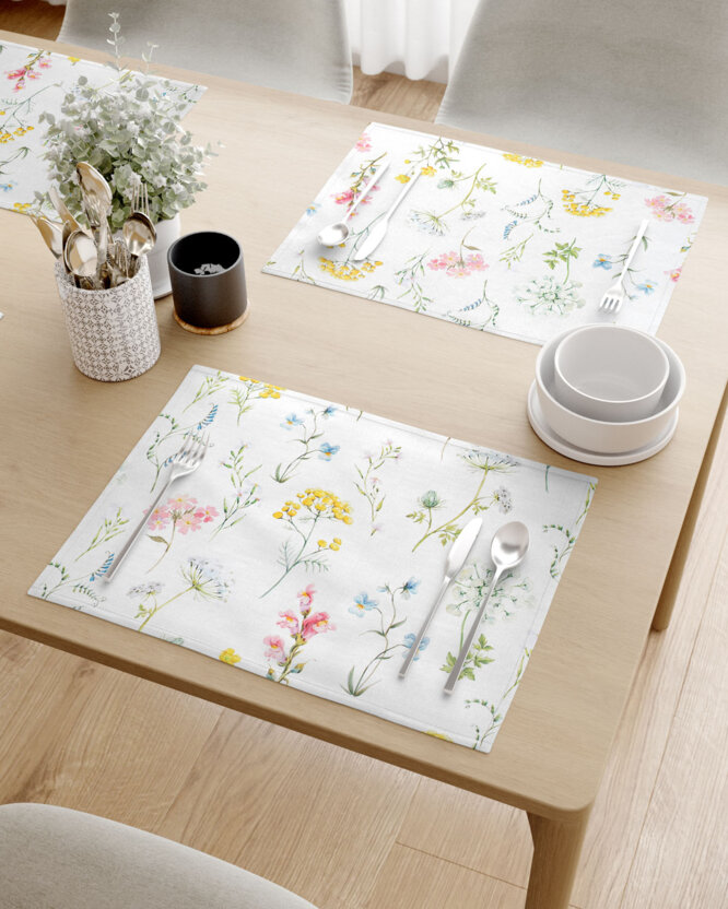 Tischset 100% Baumwolle Deluxe - blühender Frühling - 2 Stück