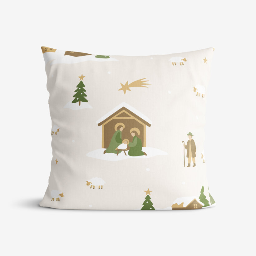 Weihnachtlicher Kissenbezug aus Baumwolle - Weihnachtslieder