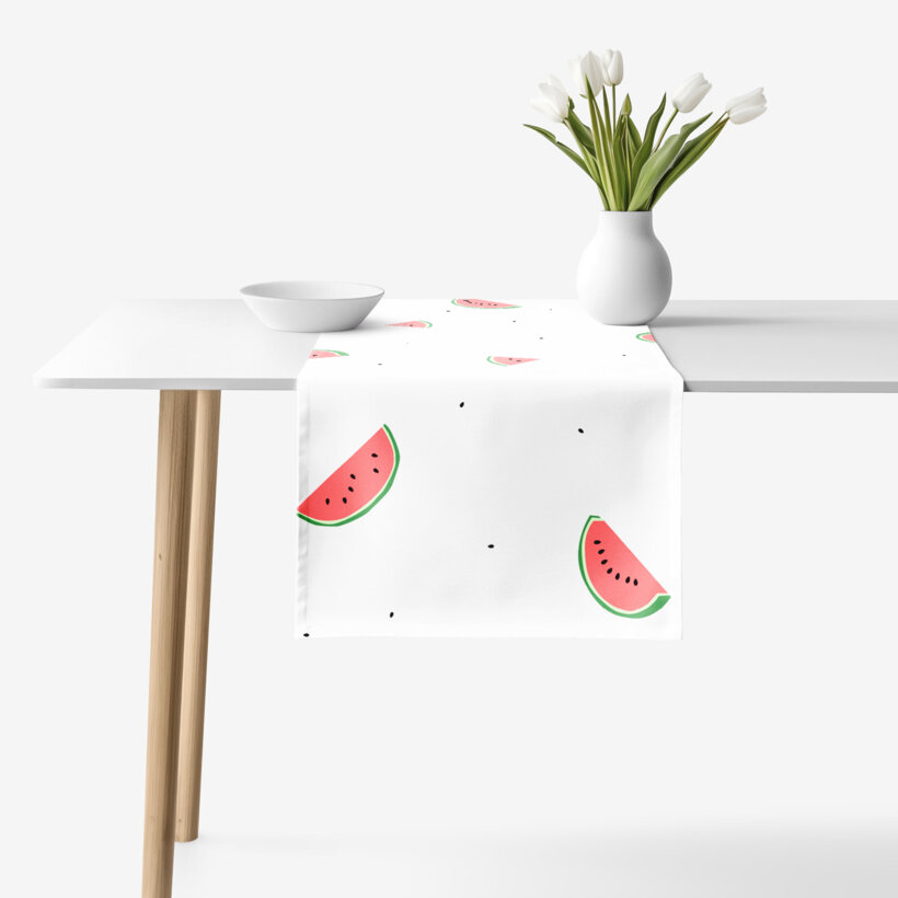 Tischläufer aus 100% Baumwolle - Melone