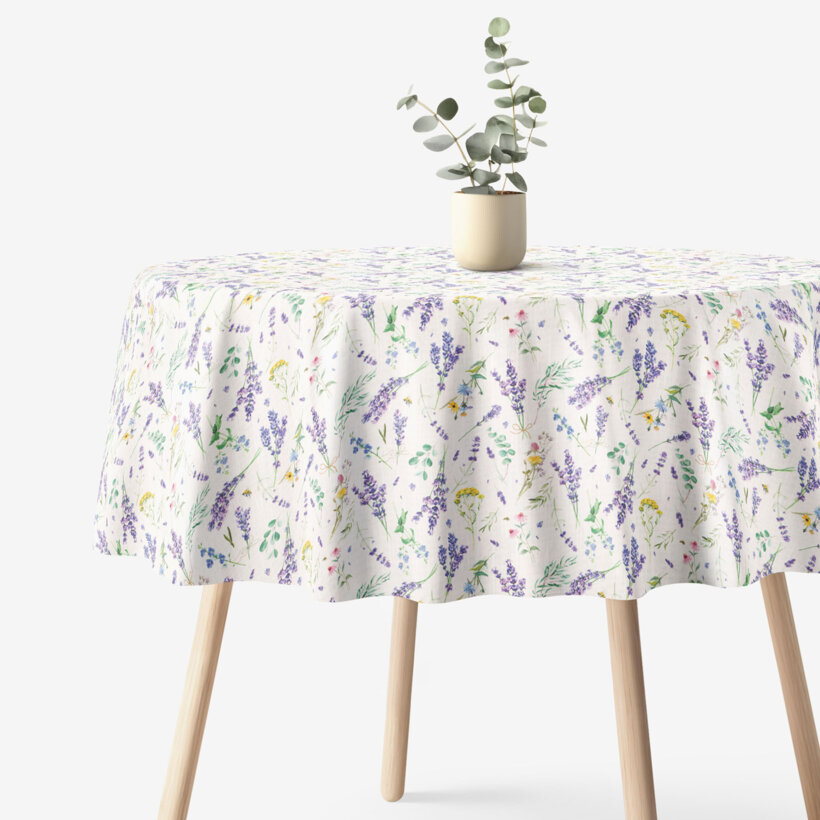 Runde Tischdecke Valencia - Lavendelgarten