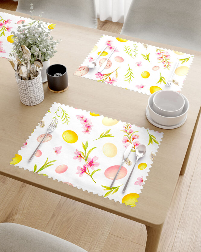 Ostern Tischsets Teflon - Ostereier mit Blumen - 2 Stück