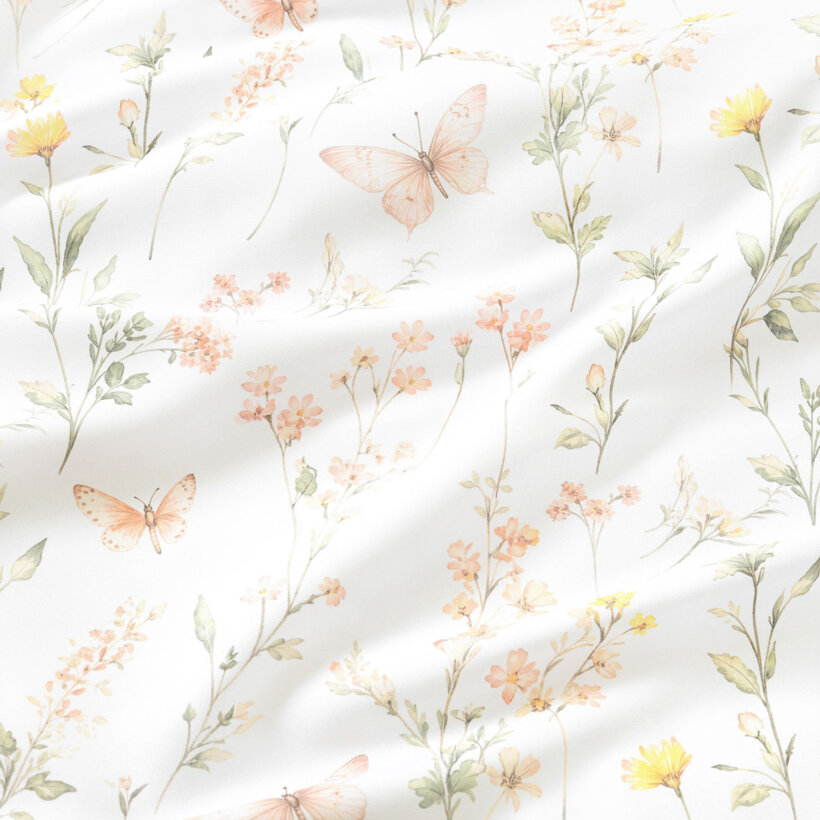 Teflonstoff für Tischdecken - Schmetterlingsgarten