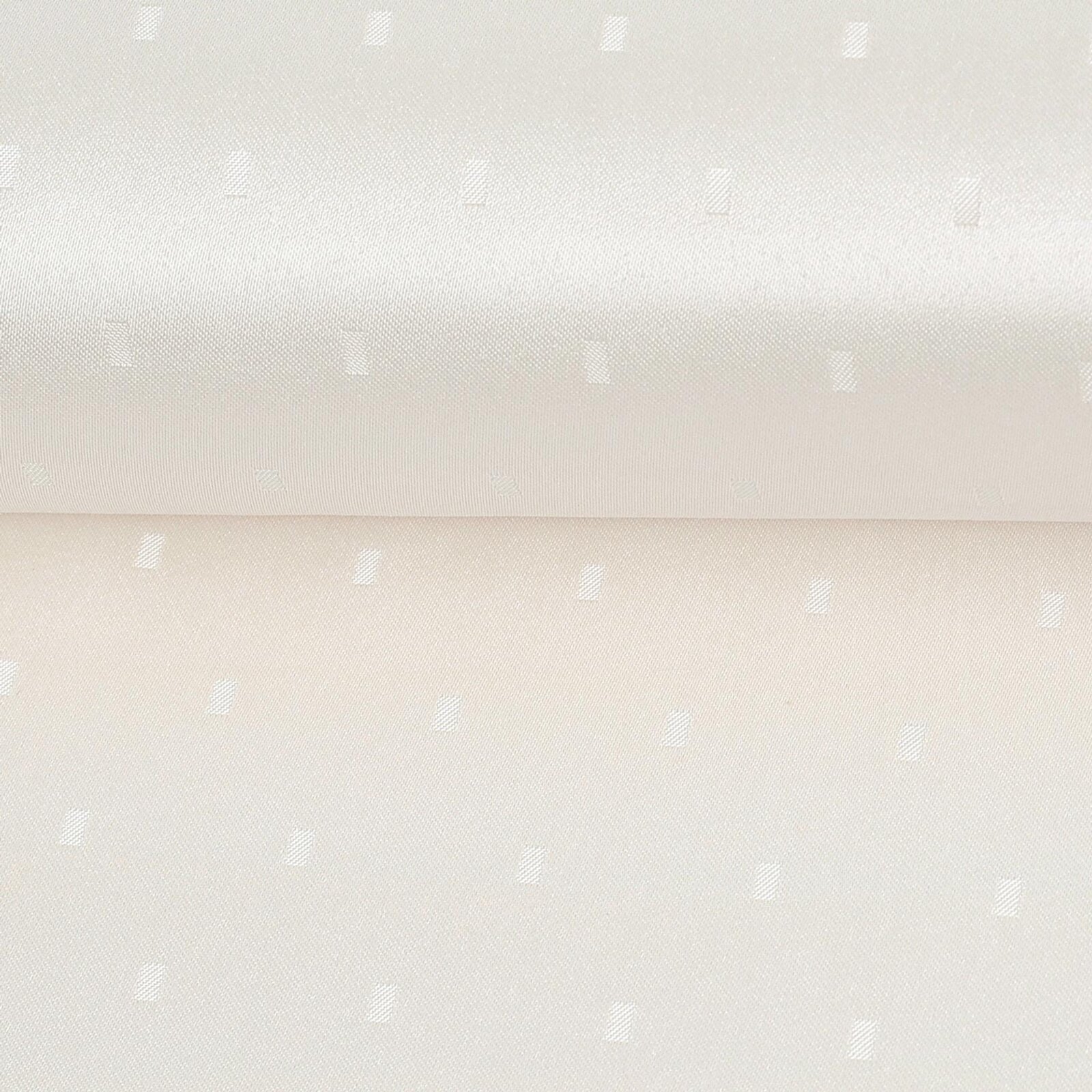 Festliche eckige Teflon-Tischdecke - creme mit glänzenden Rechtecken