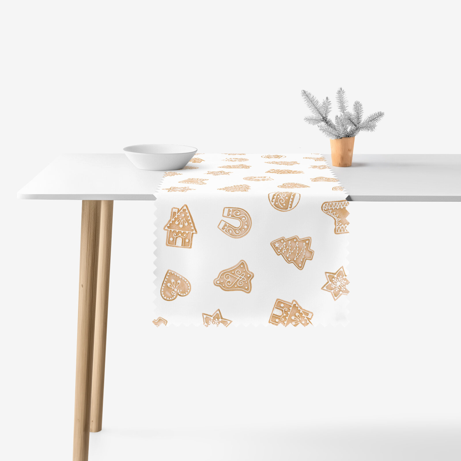 Weihnachtlicher Teflon-Tischläufer - Lebkuchen