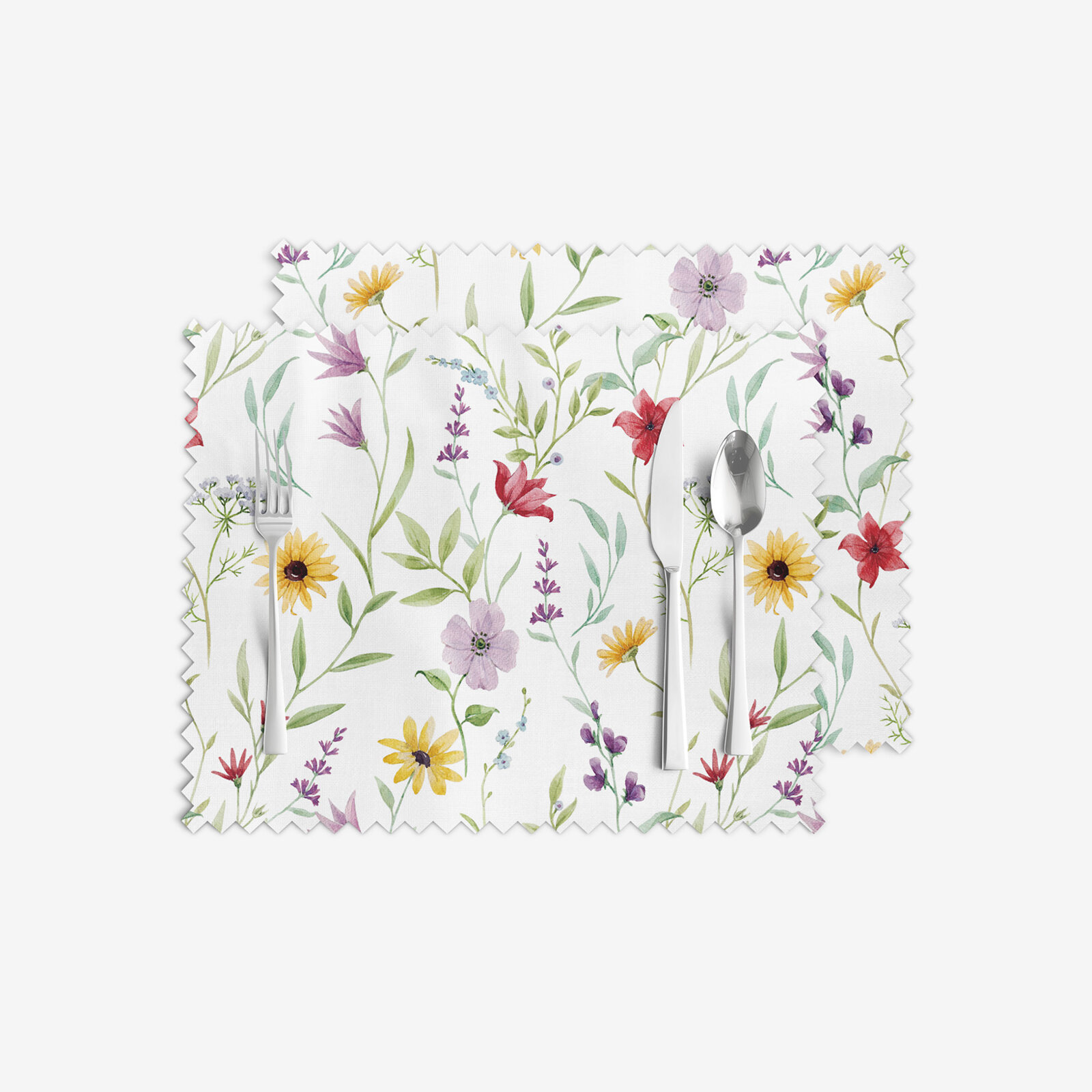 Teflon Tischset - bunte Frühlingsblumen - Set 2 Stück
