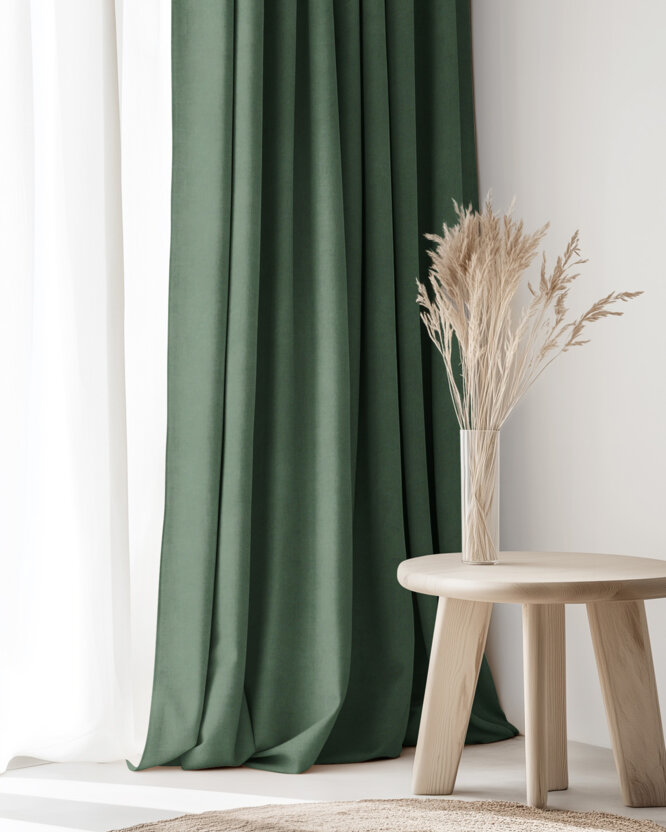 Dekorativer Vorhang Marbella - dunkelgrün