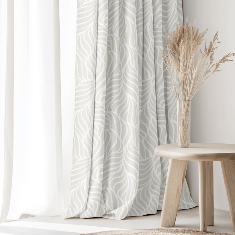 Dekorativer Vorhang – Beige Linien