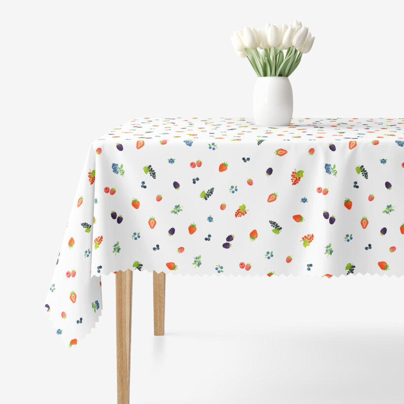 Eckige Tischdecke Teflon - Beeren