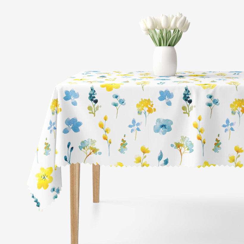 Eckige Tischdecke Teflon - frische Wiese