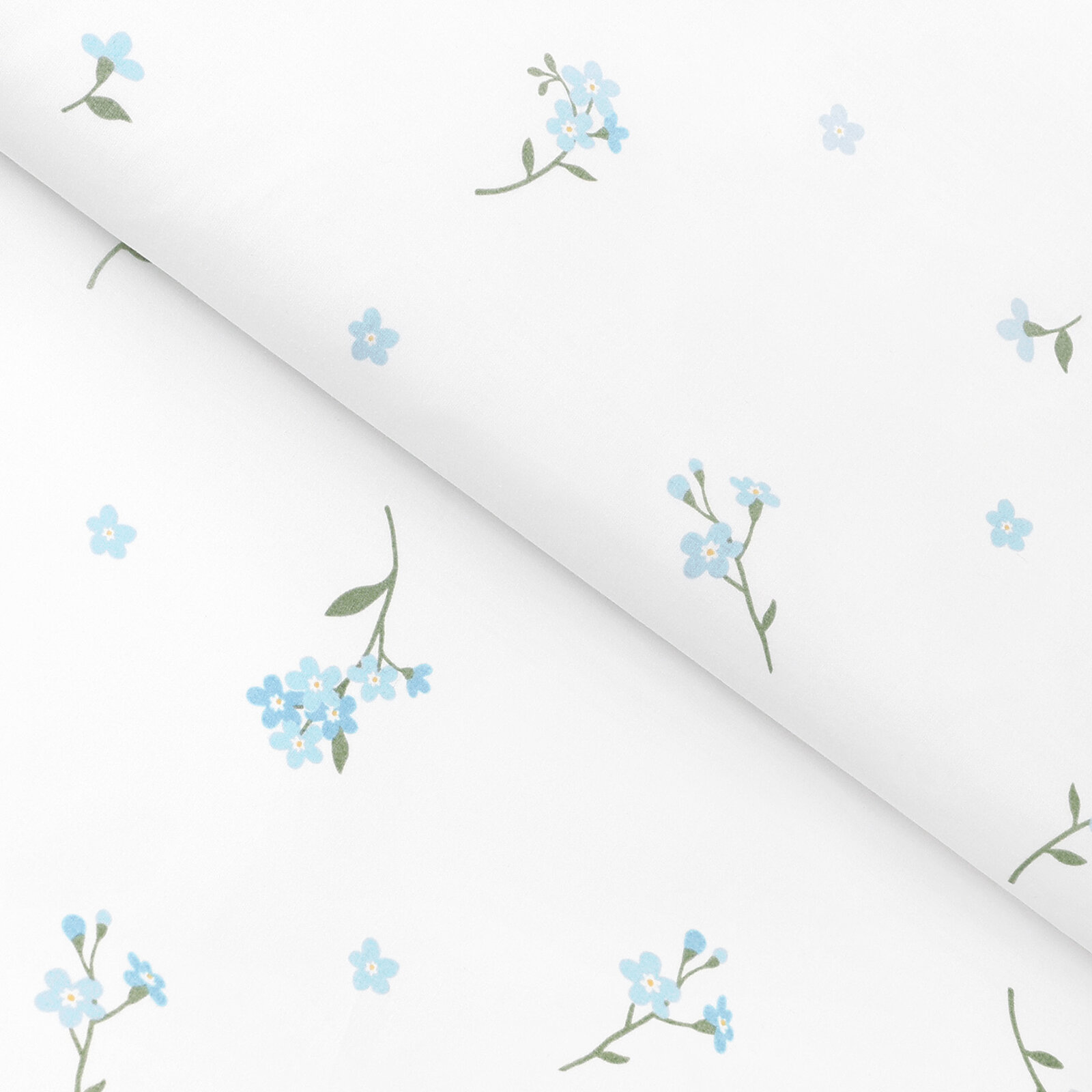 Baumwollstoff - Vergissmeinnicht