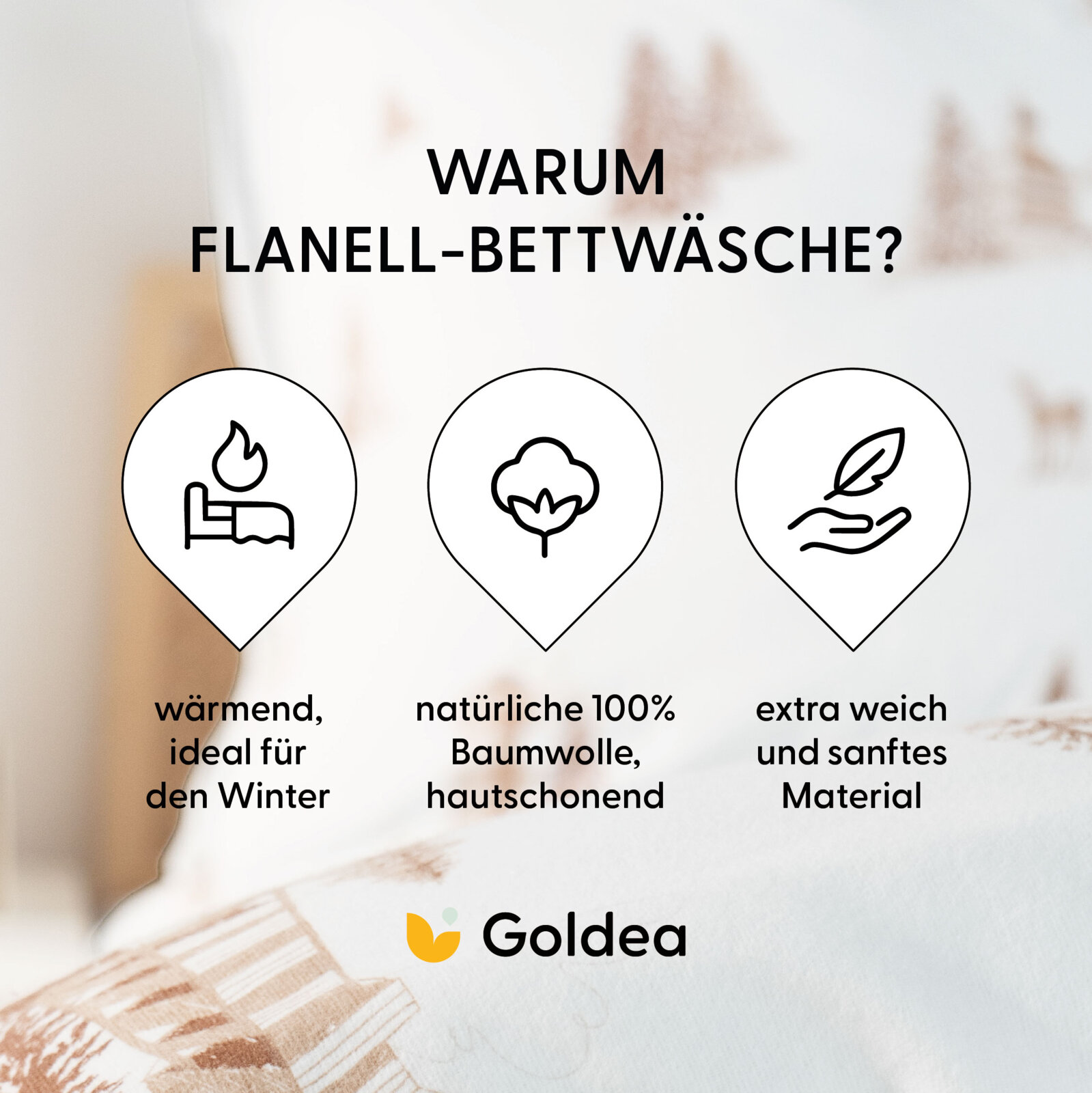 Flanell-Bettwäsche - Berge