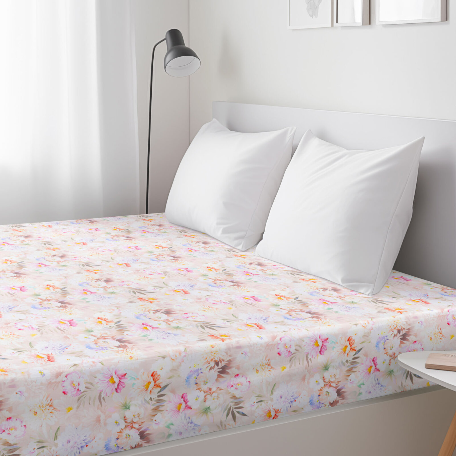 Spannbettlaken aus Baumwolle Deluxe - wilde Blumen