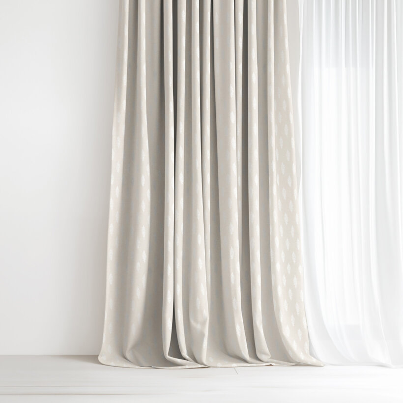 Weihnachtsvorhang Natura - Ästchen auf natürlicher