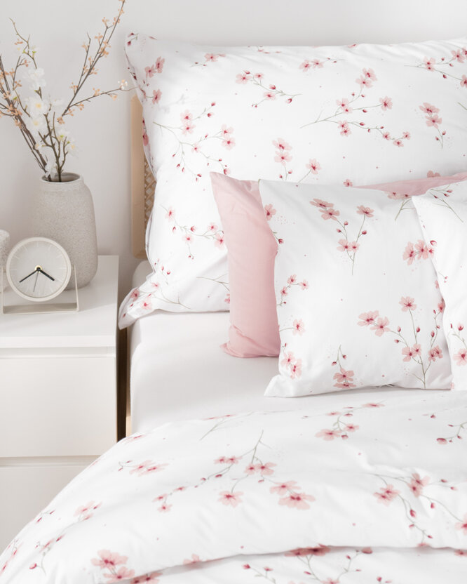 Bettwäsche aus Baumwolle - Blühende Sakura-Kirschbäume