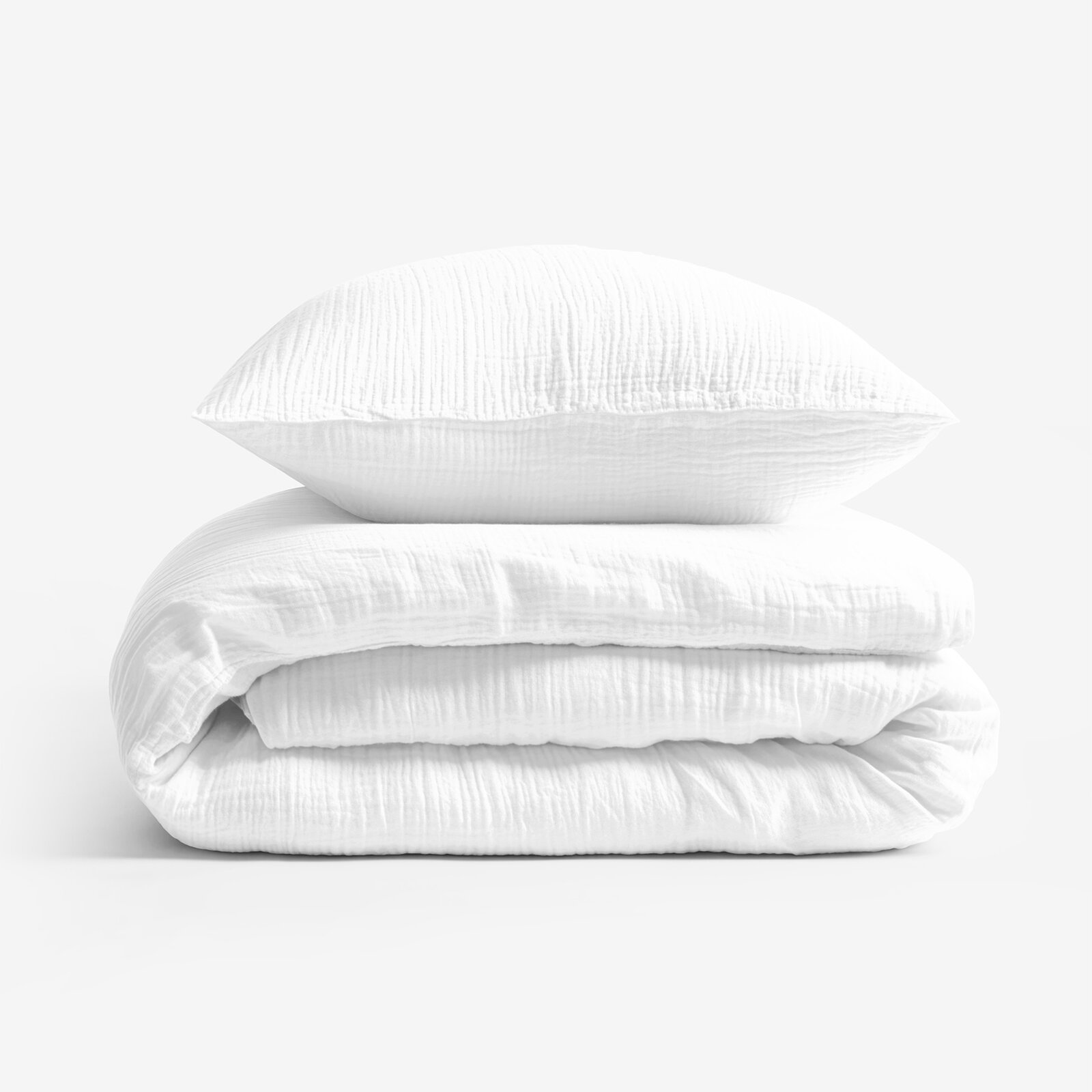 Musselin-Bettwäsche – weiß