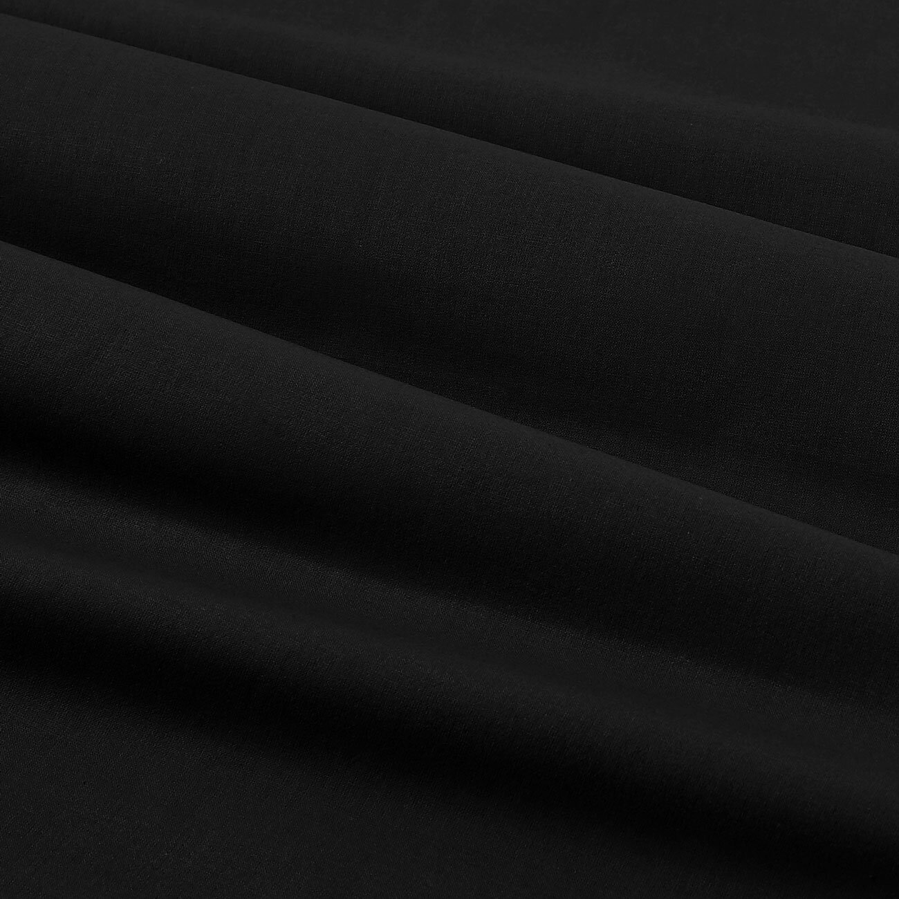 Runde Tischdecke 100% Baumwolle - schwarz