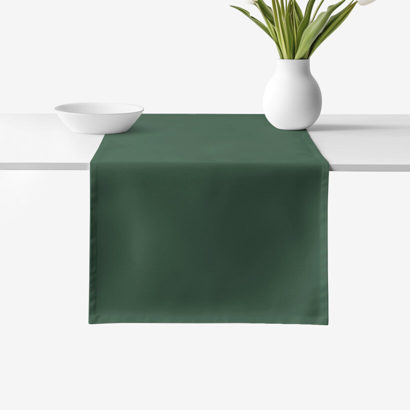 Tischläufer aus 100% Baumwolle - dunkelgrün
