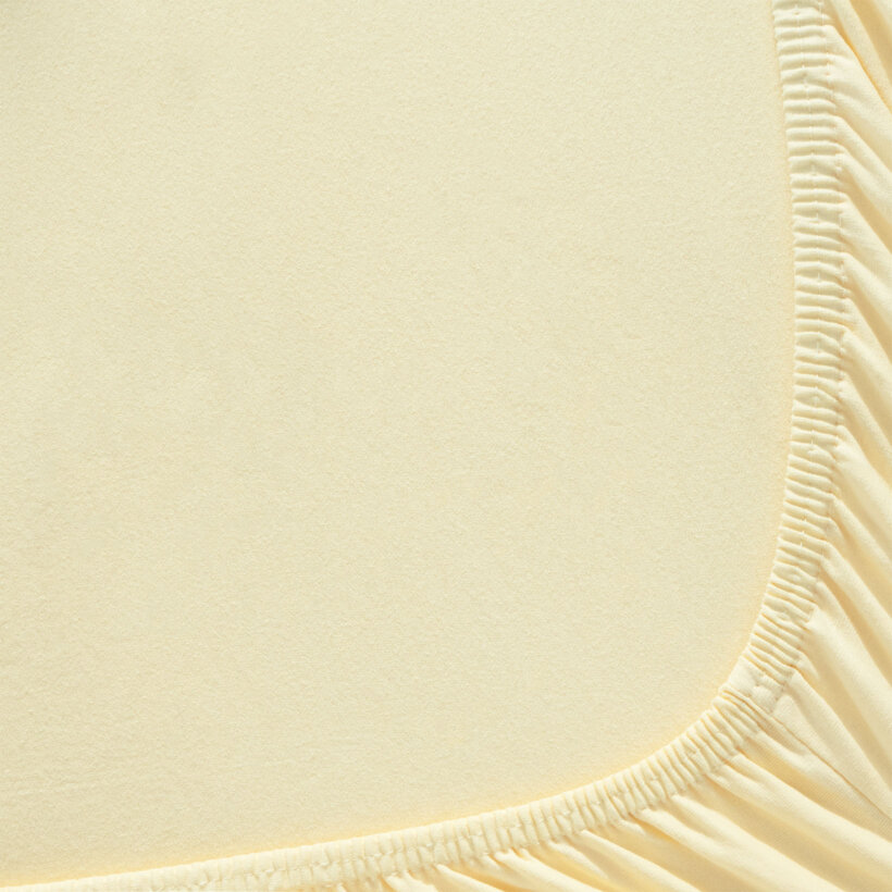 Bettlaken Jersey mit Gummiband  - Bananenfarbe