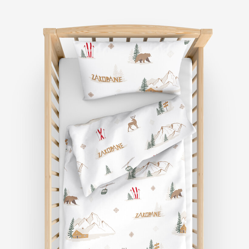 Weihnachtliche Bettwäsche für Babybetten aus Baumwolle - Zakopane