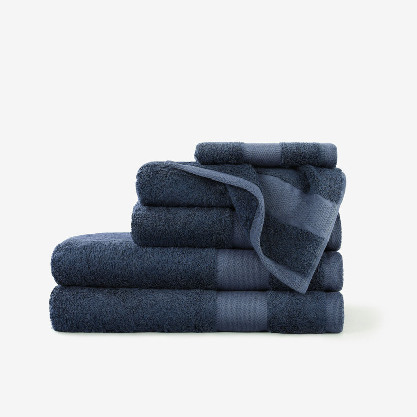Bambus-Handtuch/Badetuch - marineblau