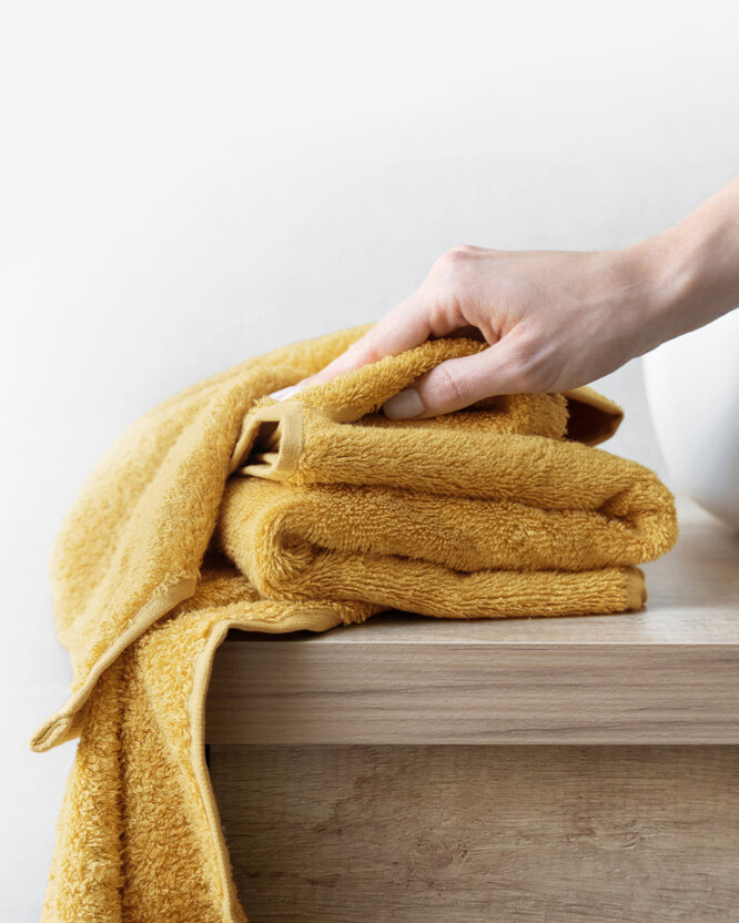 Bambus-Handtuch/Badetuch - gold