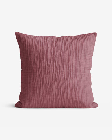 Musselin-Kissenbezug – burgunderrosa