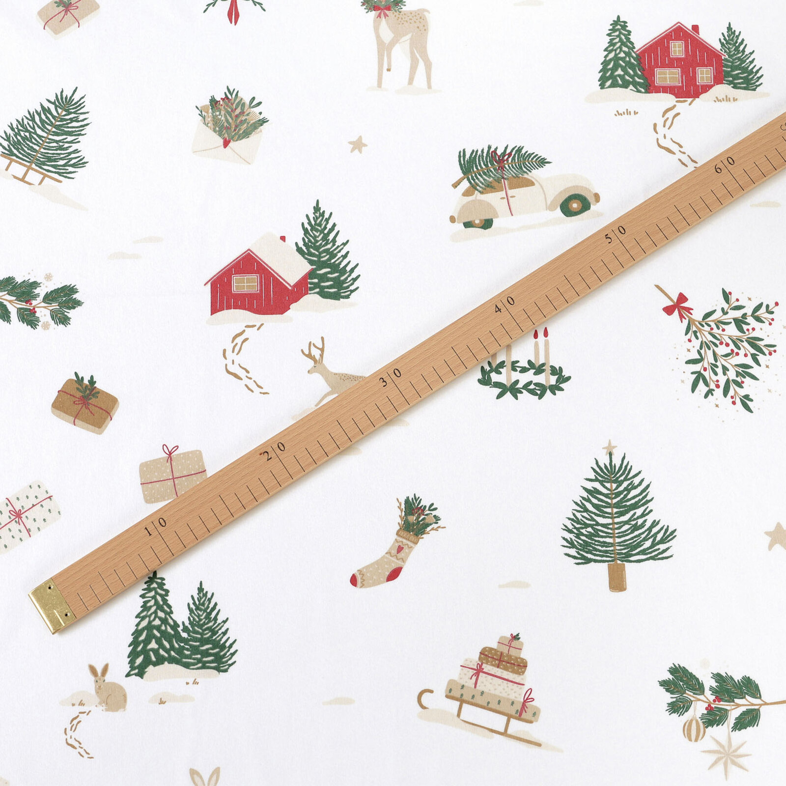 Flanellstoff - Traditionelle Weihnachten