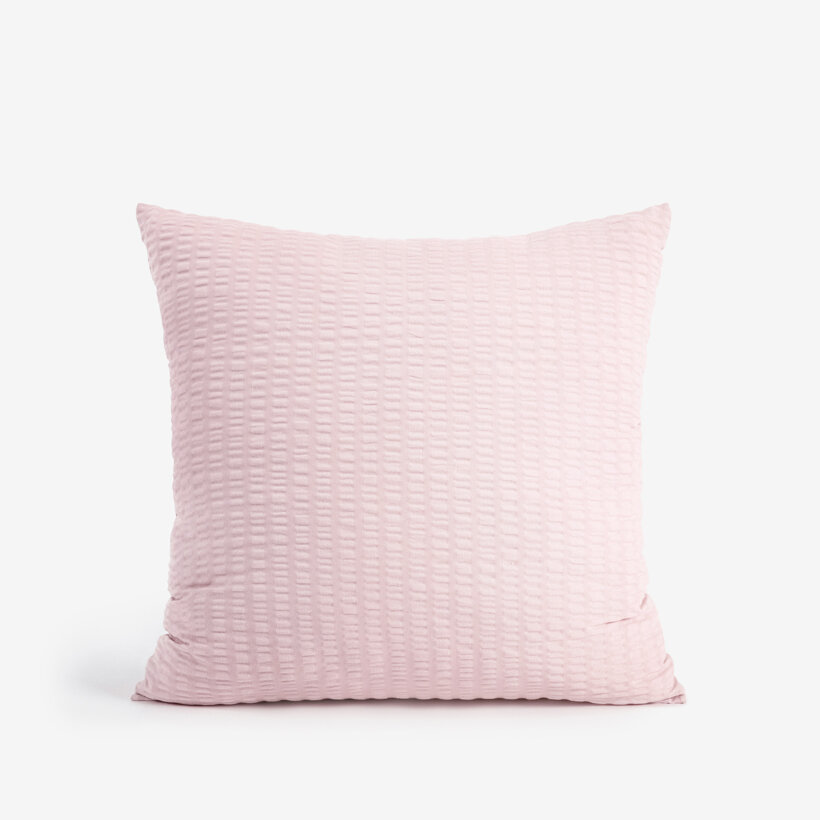 Seersucker-Kissenbezug - puderrosa