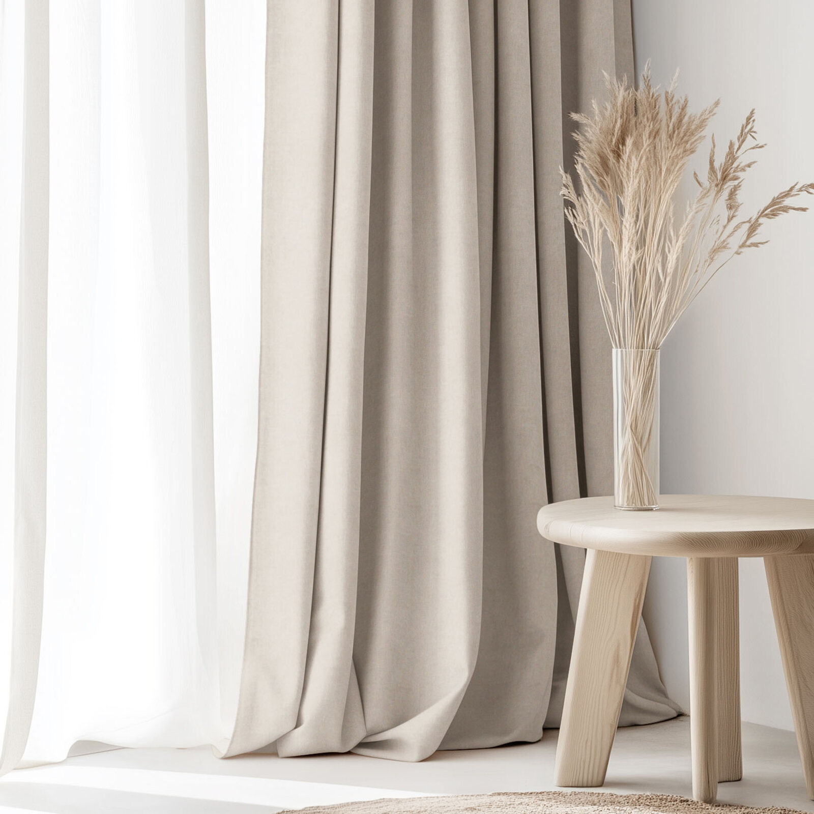 Dekorativer Vorhang Marbella - latte