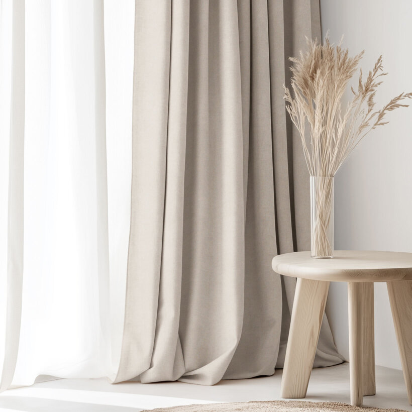 Dekorativer Vorhang Marbella - latte