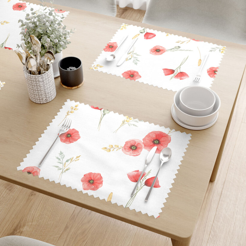 Teflon-Tischset - Mohnblumen - 2 Stück