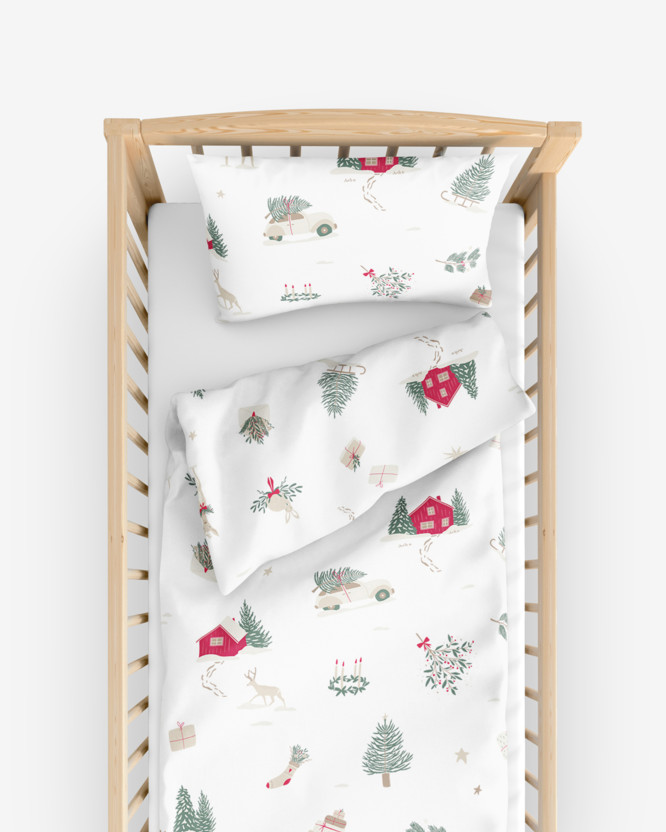 Bettwäsche für Babybetten aus Baumwolle - Traditionelle Weihnachten (Ausland)