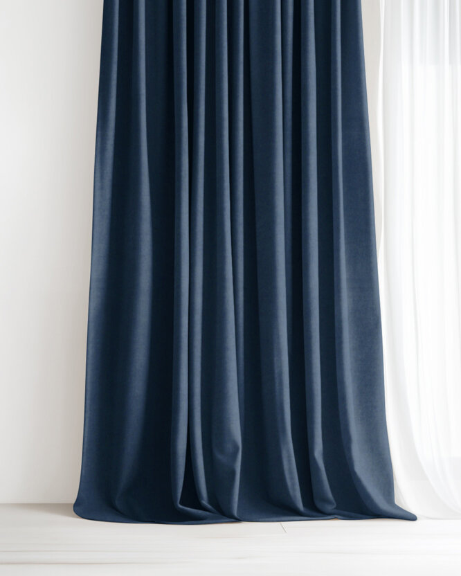 Dekorativer Vorhang Marbella - marineblau