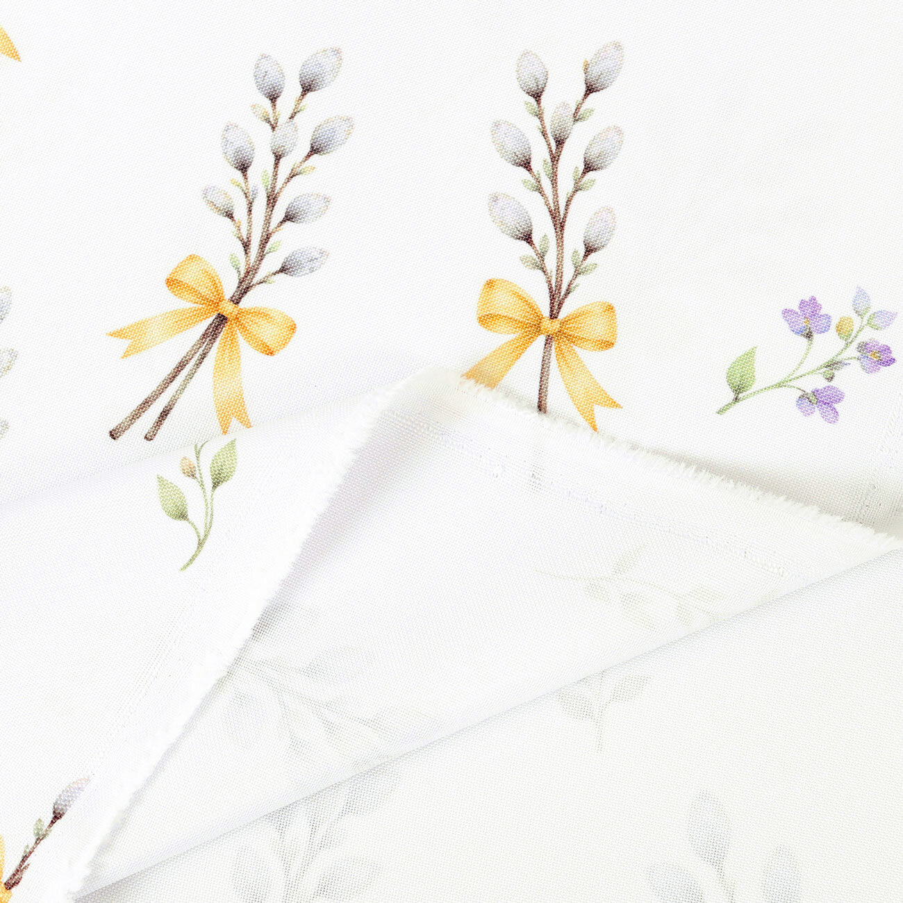 Ostern Teflonstoff für Tischdecken - Weidenkätzchen