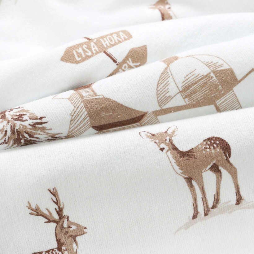 Weihnachtlicher Flanellstoff - Berge