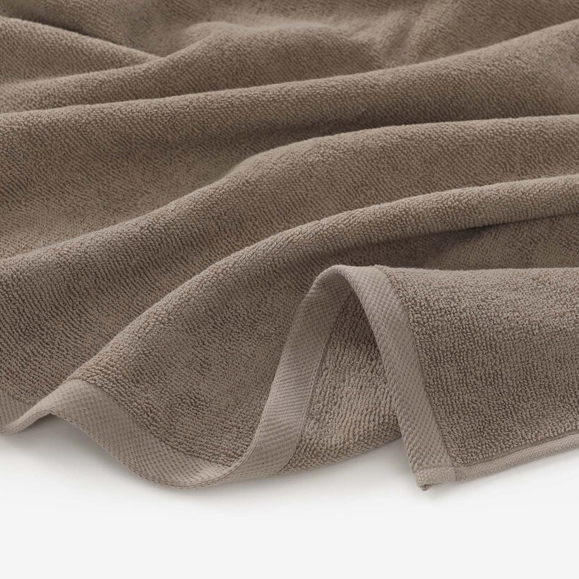 Frottierhandtuch/Duschtuch Soft ohne Bordüre – graubraun